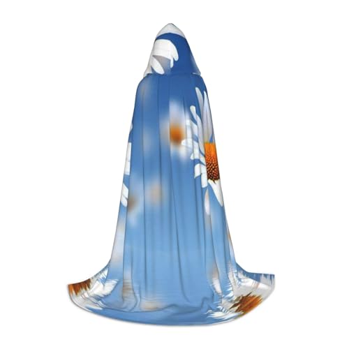 WYYDPPLK Langer Kapuzenumhang für Teenager, weißes Gänseblümchen-Druck, Cosplay, Rollenparty, Halloween-Kostüme WYYDPPLK Langer Kapuzenumhang für Teenager, weißes Gänseblümchen-Druck, Cosplay, Rollenparty, Halloween-Kostüme von WYYDPPLK