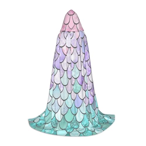 WYYDPPLK Langer Kapuzenumhang für Teenager Meerjungfrau Rosa Lila Druck Cosplay Rolle Party Halloween Kostüme WYYDPPLK Langer Kapuzenumhang für Teenager Meerjungfrau Rosa Lila Druck Cosplay Rolle Party Halloween Kostüme von WYYDPPLK