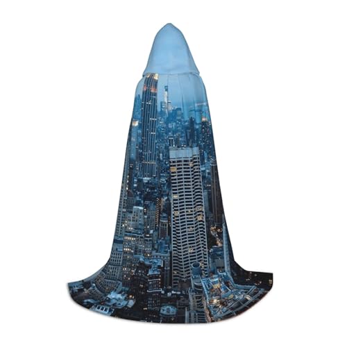 WYYDPPLK Langer Kapuzenumhang für Teenager New York Fashion City Print Cosplay Rolle Party Halloween Kostüme von WYYDPPLK