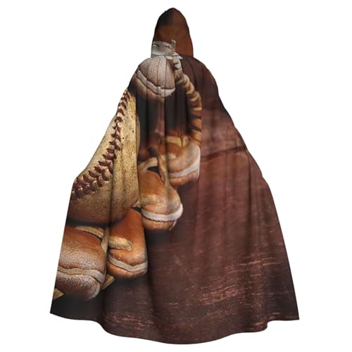 WYYDPPLK Lustiger Baseball-Umhang mit Kapuze für Erwachsene – Unisex, Halloween, Weihnachten, Cosplay-Umhang von WYYDPPLK
