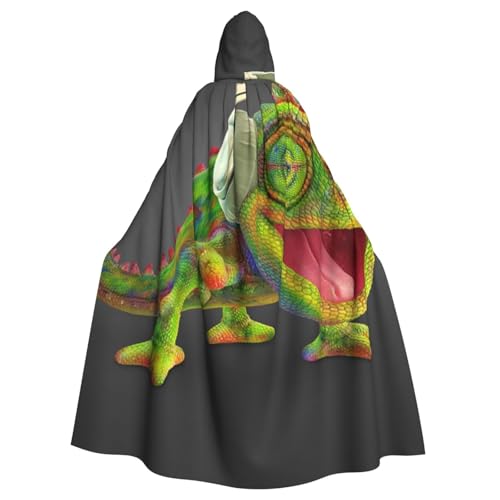 WYYDPPLK Lustiger Chamäleon-Umhang mit Kapuze für Erwachsene – Unisex, Halloween, Weihnachten, Cosplay-Umhang von WYYDPPLK
