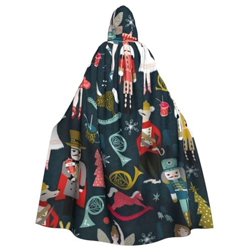 WYYDPPLK Lustiger Damen-Umhang mit Nussknacker-Ballettmotiv, mit Kapuze, für Erwachsene, Unisex, Halloween, Weihnachten, Cosplay-Umhang WYYDPPLK Lustiger Damen-Umhang mit Nussknacker-Ballettmotiv, mit Kapuze, für Erwachsene, Unisex, Halloween, Weihnachten, Cosplay-Umhang von WYYDPPLK