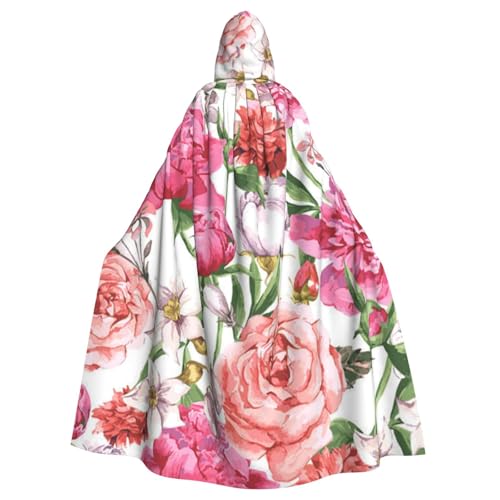 WYYDPPLK Lustiger Garten-Umhang mit Pfingstrosen-Aufdruck für Erwachsene – Unisex, Halloween, Weihnachten, Cosplay-Umhang WYYDPPLK Lustiger Garten-Umhang mit Pfingstrosen-Aufdruck für Erwachsene – Unisex, Halloween, Weihnachten, Cosplay-Umhang von WYYDPPLK