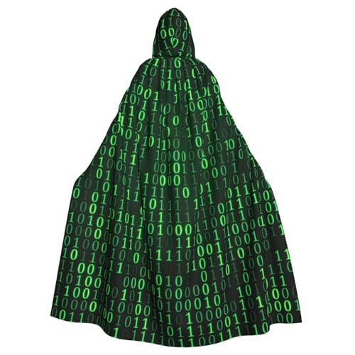 WYYDPPLK Lustiger Hacker Era Print Kapuzenumhang für Erwachsene – Unisex Halloween Weihnachten Cosplay Umhang von WYYDPPLK