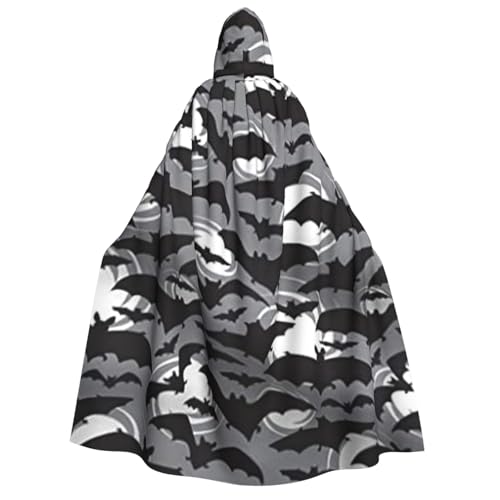 WYYDPPLK Lustiger Halloween-Umhang mit Fledermäusen, grauer Druck, Kapuzenumhang für Erwachsene, Unisex, Halloween, Weihnachten und Ostern, Cosplay-Umhang WYYDPPLK Lustiger Halloween-Umhang mit Fledermäusen, grauer Druck, Kapuzenumhang für Erwachsene, Unisex, Halloween, Weihnachten und Ostern, Cosplay-Umhang von WYYDPPLK