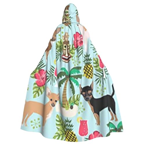 WYYDPPLK Lustiger Hundeumhang mit Kapuze und Ananas-Druck, für Erwachsene, Unisex, Halloween, Weihnachten, Cosplay von WYYDPPLK