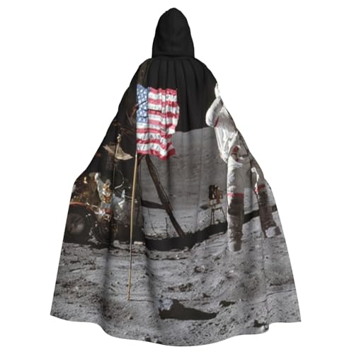 WYYDPPLK Lustiger Kapuzenumhang mit Astronautenmotiv auf dem Mond für Erwachsene, Unisex, Halloween, Weihnachten, Cosplay WYYDPPLK Lustiger Kapuzenumhang mit Astronautenmotiv auf dem Mond für Erwachsene, Unisex, Halloween, Weihnachten, Cosplay von WYYDPPLK