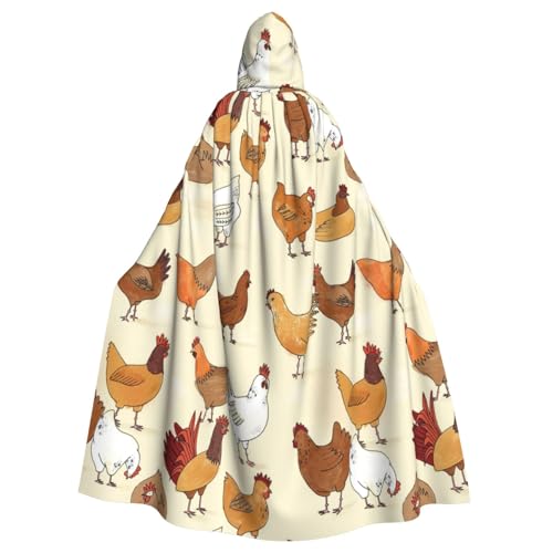 WYYDPPLK Lustiger Kapuzenumhang mit Aufschrift "A Brood Of Chickens", für Erwachsene, Unisex, Halloween, Weihnachten, Cosplay von WYYDPPLK
