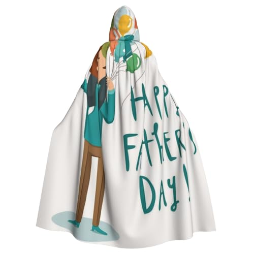 WYYDPPLK Lustiger Kapuzenumhang mit Aufschrift "Happy Fathers Day By Son", für Erwachsene, Unisex, Halloween, Weihnachten, Cosplay von WYYDPPLK