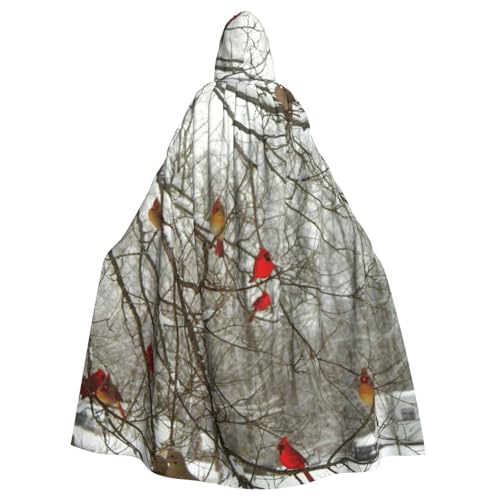 WYYDPPLK Lustiger Kapuzenumhang mit Birkenbäumen für Erwachsene, Unisex, Halloween, Weihnachten, Cosplay von WYYDPPLK