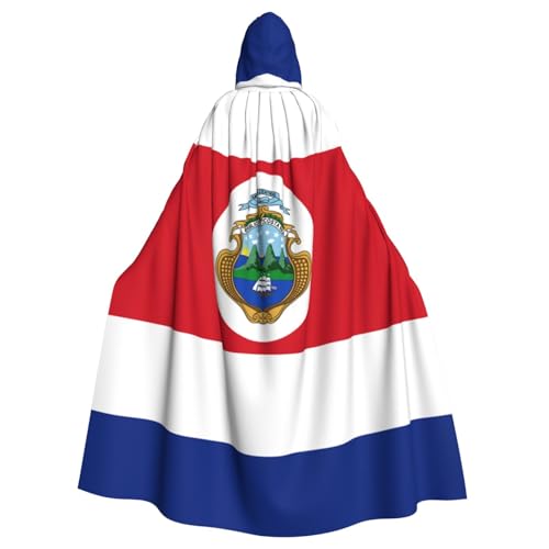 WYYDPPLK Lustiger Kapuzenumhang mit Costa Rica-Flagge, für Erwachsene, Unisex, Halloween, Weihnachten, Cosplay von WYYDPPLK