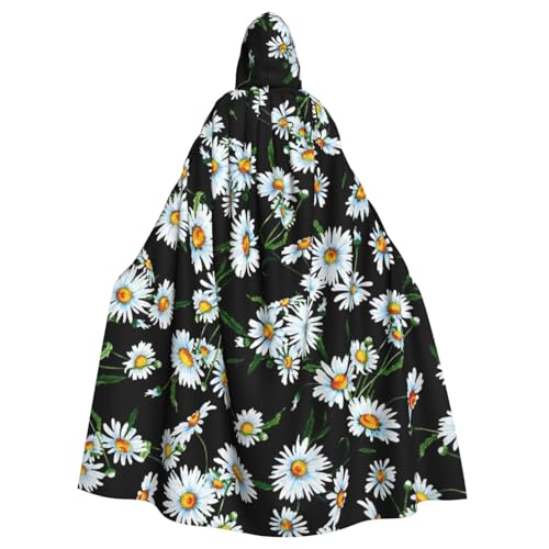 WYYDPPLK Lustiger Kapuzenumhang mit Gänseblümchen-Aufdruck, für Erwachsene, Unisex, Halloween, Weihnachten, Cosplay von WYYDPPLK