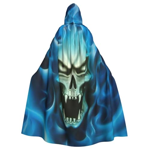 WYYDPPLK Lustiger Kapuzenumhang mit Horror-Geister-Schädel für Erwachsene – Unisex, Halloween, Weihnachten, Cosplay von WYYDPPLK