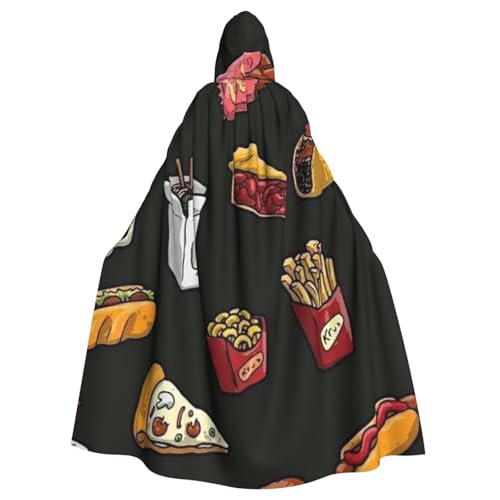 WYYDPPLK Lustiger Kapuzenumhang mit Hühnerbein und Burgergetränk, für Erwachsene, Unisex, Halloween, Weihnachten, Cosplay WYYDPPLK Lustiger Kapuzenumhang mit Hühnerbein und Burgergetränk, für Erwachsene, Unisex, Halloween, Weihnachten, Cosplay von WYYDPPLK