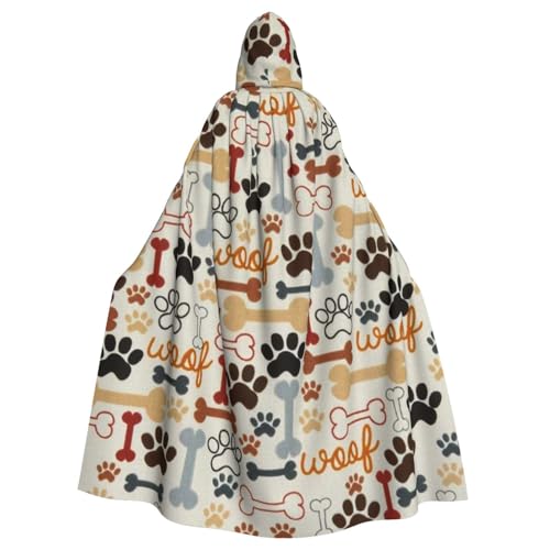 WYYDPPLK Lustiger Kapuzenumhang mit Hundeknochen und Krallendruck, für Erwachsene, Unisex, Halloween, Weihnachten, Cosplay WYYDPPLK Lustiger Kapuzenumhang mit Hundeknochen und Krallendruck, für Erwachsene, Unisex, Halloween, Weihnachten, Cosplay von WYYDPPLK