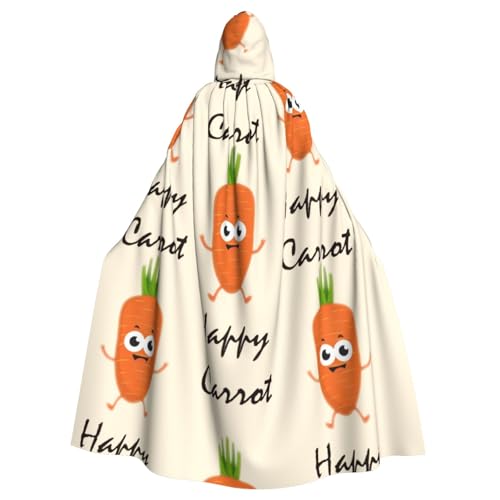 WYYDPPLK Lustiger Kapuzenumhang mit Karottenmuster für Erwachsene – Unisex, Halloween, Weihnachten, Cosplay-Umhang von WYYDPPLK