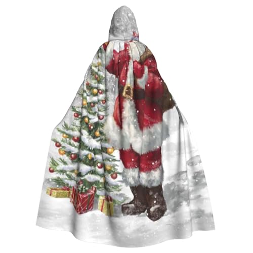 WYYDPPLK Lustiger Kapuzenumhang mit Weihnachtsmann-Motiv für Erwachsene, Unisex, Halloween, Weihnachten, Cosplay von WYYDPPLK