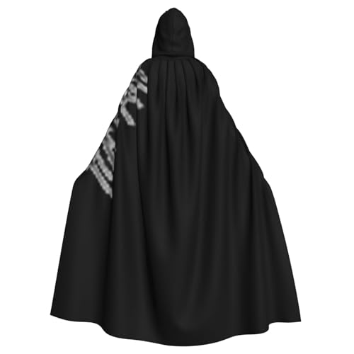 WYYDPPLK Lustiger Kapuzenumhang mit Wimperndruck für Erwachsene – Unisex, Halloween, Weihnachten, Cosplay-Umhang von WYYDPPLK