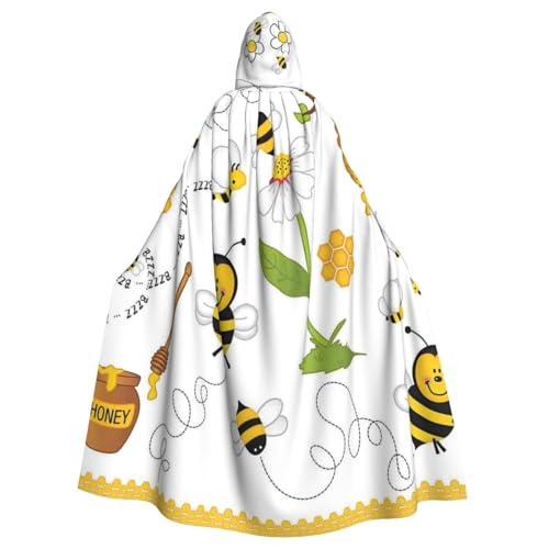 WYYDPPLK Lustiger Kapuzenumhang mit fliegenden Bienen, Gänseblümchen-Honigdruck, für Erwachsene, Unisex, Halloween, Weihnachten, Cosplay WYYDPPLK Lustiger Kapuzenumhang mit fliegenden Bienen, Gänseblümchen-Honigdruck, für Erwachsene, Unisex, Halloween, Weihnachten, Cosplay von WYYDPPLK
