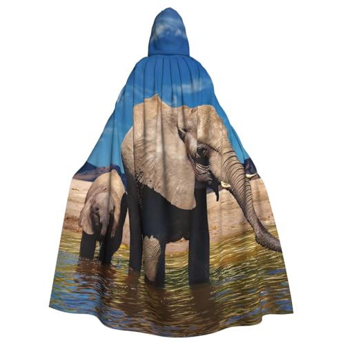 WYYDPPLK Lustiger Kapuzenumhang mit großen Ohren und Elefantenaufdruck, für Erwachsene, Unisex, Halloween, Weihnachten, Cosplay von WYYDPPLK