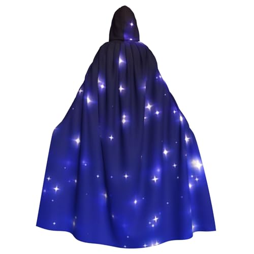 WYYDPPLK Lustiger Kapuzenumhang mit hellen Sternen für Erwachsene – Unisex, Halloween, Weihnachten, Cosplay-Umhang von WYYDPPLK
