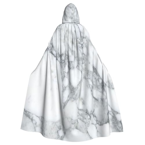 WYYDPPLK Lustiger Kapuzenumhang mit hellschwarzem Marmor-Druck für Erwachsene – Unisex, Halloween, Weihnachten, Cosplay-Umhang von WYYDPPLK