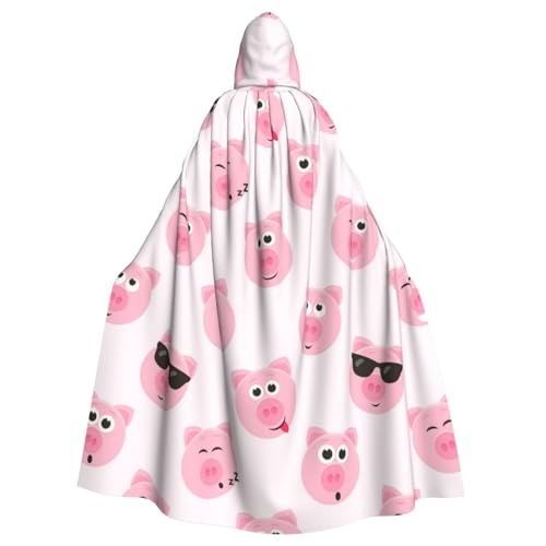 WYYDPPLK Lustiger Kapuzenumhang mit rosa Schweinegesicht für Erwachsene – Unisex, Halloween, Weihnachten, Cosplay WYYDPPLK Lustiger Kapuzenumhang mit rosa Schweinegesicht für Erwachsene – Unisex, Halloween, Weihnachten, Cosplay von WYYDPPLK
