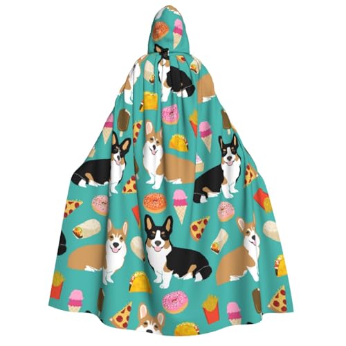WYYDPPLK Lustiger Kapuzenumhang mit süßem Hundeaufdruck für Erwachsene – Unisex, Halloween, Weihnachten und Ostern, Events, Cosplay-Umhang von WYYDPPLK
