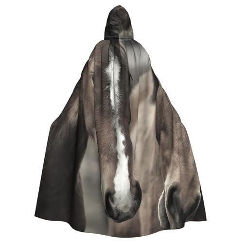 WYYDPPLK Lustiger Kapuzenumhang mit zwei Pferden für Erwachsene, Unisex, Halloween, Weihnachten, Cosplay WYYDPPLK Lustiger Kapuzenumhang mit zwei Pferden für Erwachsene, Unisex, Halloween, Weihnachten, Cosplay von WYYDPPLK