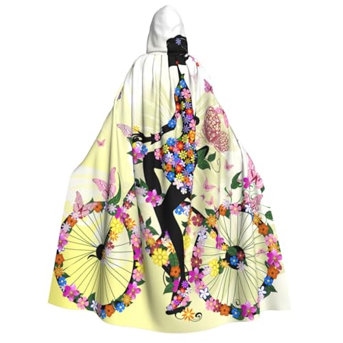 WYYDPPLK Lustiger Mädchen-Umhang mit Kapuze und Schmetterlings-Aufdruck, für Erwachsene, Unisex, Halloween, Weihnachten und Ostern, Events, Cosplay-Umhang von WYYDPPLK