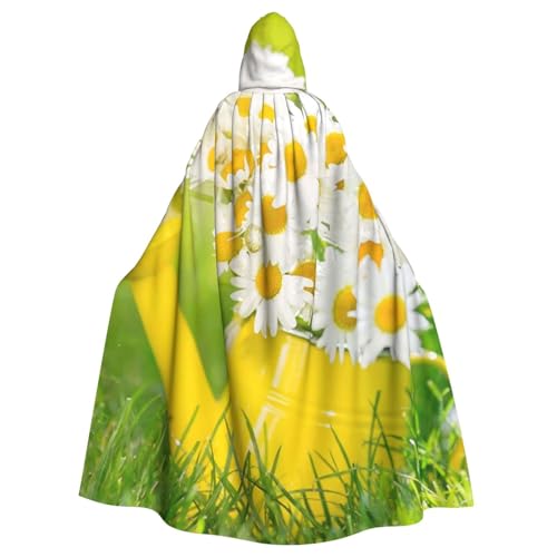WYYDPPLK Lustiger Sommer-Umhang mit Gänseblümchen-Blumendruck, Kapuzenumhang für Erwachsene, Unisex, Halloween, Weihnachten, Cosplay WYYDPPLK Lustiger Sommer-Umhang mit Gänseblümchen-Blumendruck, Kapuzenumhang für Erwachsene, Unisex, Halloween, Weihnachten, Cosplay von WYYDPPLK