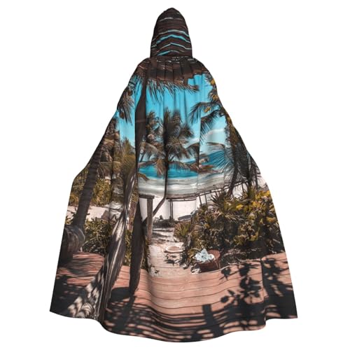 WYYDPPLK Lustiger Strand-Palmen-Aufdruck, Kapuzenumhang für Erwachsene, Unisex, Halloween, Weihnachten, Cosplay-Umhang WYYDPPLK Lustiger Strand-Palmen-Aufdruck, Kapuzenumhang für Erwachsene, Unisex, Halloween, Weihnachten, Cosplay-Umhang von WYYDPPLK