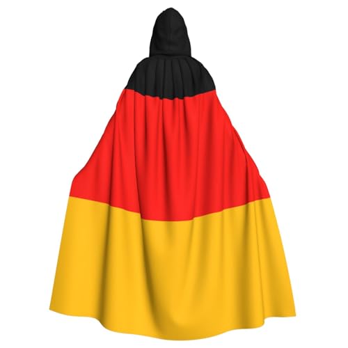 WYYDPPLK Lustiger Umhang mit Deutschland-Flagge, Kapuzenumhang für Erwachsene, Unisex, Halloween, Weihnachten, Cosplay von WYYDPPLK