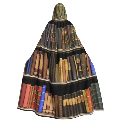 WYYDPPLK Lustiger Umhang mit Kapuze und Bücherregal für Erwachsene, Unisex, Halloween, Weihnachten, Cosplay von WYYDPPLK