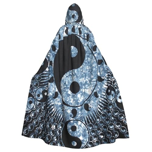 WYYDPPLK Lustiger Ying-Yang-Umhang mit Kapuze für Erwachsene – Unisex, Halloween, Weihnachten, Cosplay-Umhang von WYYDPPLK