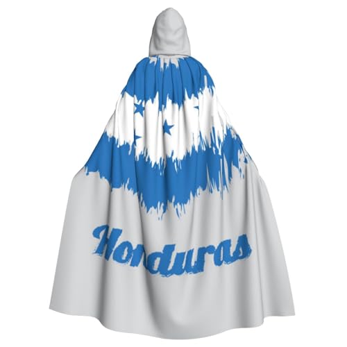 WYYDPPLK Lustiger blauer Kapuzenumhang mit Honduras-Flagge, für Erwachsene, Unisex, Halloween, Weihnachten, Cosplay von WYYDPPLK