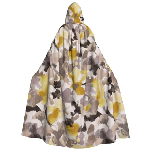 WYYDPPLK Lustiger gelb-grauer Umhang mit Kapuze für Erwachsene – Unisex, Halloween, Weihnachten und Ostern, Events, Cosplay-Umhang von WYYDPPLK