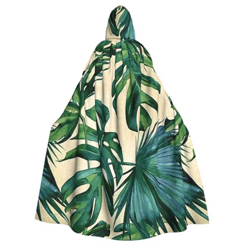 WYYDPPLK Lustiger grüner Bananenblatt-Umhang mit Kapuze für Erwachsene – Unisex, Halloween, Weihnachten, Cosplay-Umhang von WYYDPPLK