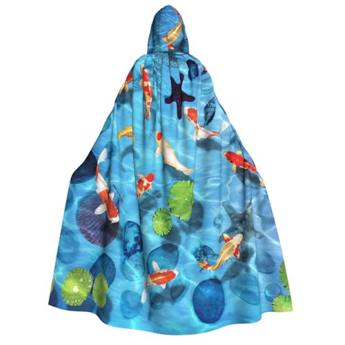 WYYDPPLK Lustiger japanischer roter Karpfen-Aufdruck, Kapuzenumhang für Erwachsene, Unisex, Halloween, Weihnachten und Ostern, Events, Cosplay-Umhang WYYDPPLK Lustiger japanischer roter Karpfen-Aufdruck, Kapuzenumhang für Erwachsene, Unisex, Halloween, Weihnachten und Ostern, Events, Cosplay-Umhang von WYYDPPLK