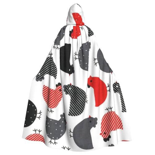 WYYDPPLK Lustiger kreativer Cartoon-Huhn-Aufdruck, Kapuzenumhang für Erwachsene, Unisex, Halloween, Weihnachten, Cosplay WYYDPPLK Lustiger kreativer Cartoon-Huhn-Aufdruck, Kapuzenumhang für Erwachsene, Unisex, Halloween, Weihnachten, Cosplay von WYYDPPLK