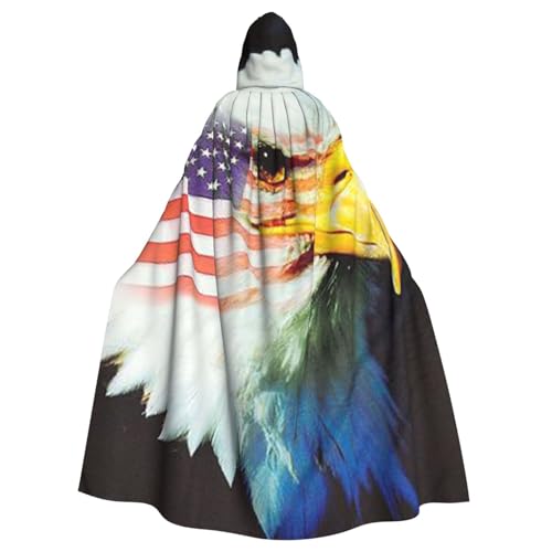 WYYDPPLK Lustiger patriotischer Adler-Aufdruck, Kapuzenumhang für Erwachsene, Unisex, Halloween, Weihnachten, Cosplay WYYDPPLK Lustiger patriotischer Adler-Aufdruck, Kapuzenumhang für Erwachsene, Unisex, Halloween, Weihnachten, Cosplay von WYYDPPLK