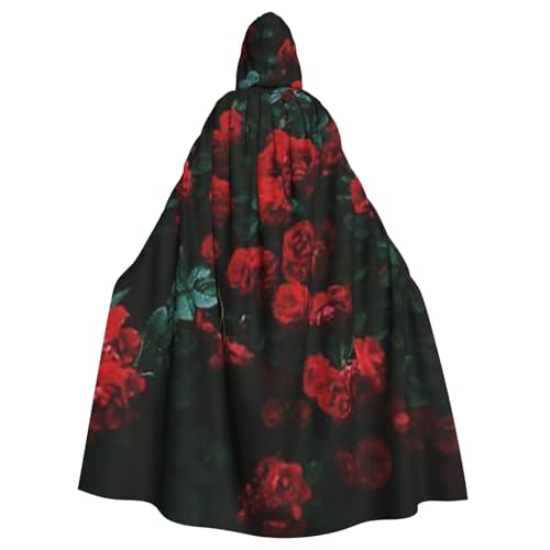 WYYDPPLK Lustiger roter und schwarzer Rosen-Umhang mit Kapuze für Erwachsene – Unisex, Halloween, Weihnachten, Cosplay-Umhang WYYDPPLK Lustiger roter und schwarzer Rosen-Umhang mit Kapuze für Erwachsene – Unisex, Halloween, Weihnachten, Cosplay-Umhang von WYYDPPLK