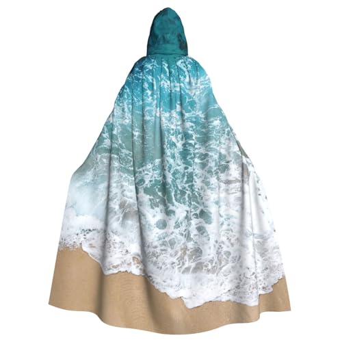 WYYDPPLK Lustiger schöner Kapuzenumhang mit Ozean-Druck für Erwachsene – Unisex, Halloween, Weihnachten, Cosplay-Umhang von WYYDPPLK