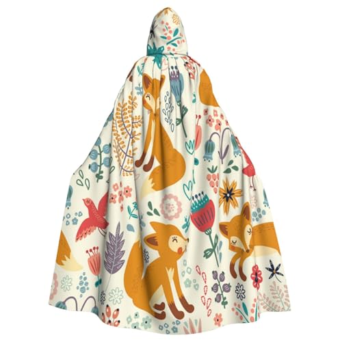 WYYDPPLK Lustiger süßer Kapuzenumhang mit Blumenmuster für Erwachsene – Unisex, Halloween, Weihnachten, Cosplay-Umhang von WYYDPPLK