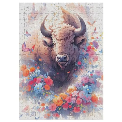 Bunter Bison Holzpuzzle 300 Teile Klassische Puzzles Erwachsene Kinder Puzzle DIY Kit Holzspielzeug Einzigartiges Geschenk 42×30cm Bunter Bison Holzpuzzle 300 Teile Klassische Puzzles Erwachsene Kinder Puzzle DIY Kit Holzspielzeug Einzigartiges Geschenk 42×30cm von WYYLLLL