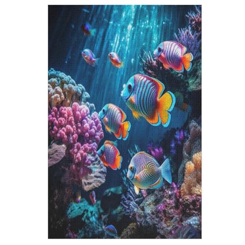 Bunter Fisch Holzpuzzle 1000 Teile Klassische Puzzles Erwachsene Kinder Puzzle DIY Kit Holzspielzeug Einzigartiges Geschenk 78×53cm Bunter Fisch Holzpuzzle 1000 Teile Klassische Puzzles Erwachsene Kinder Puzzle DIY Kit Holzspielzeug Einzigartiges Geschenk 78×53cm von WYYLLLL