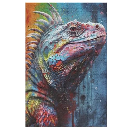 Chamäleon Holzpuzzle 1000 Teile Klassische Puzzles Erwachsene Kinder Puzzle DIY Kit Holzspielzeug Einzigartiges Geschenk 78×53cm Chamäleon Holzpuzzle 1000 Teile Klassische Puzzles Erwachsene Kinder Puzzle DIY Kit Holzspielzeug Einzigartiges Geschenk 78×53cm von WYYLLLL