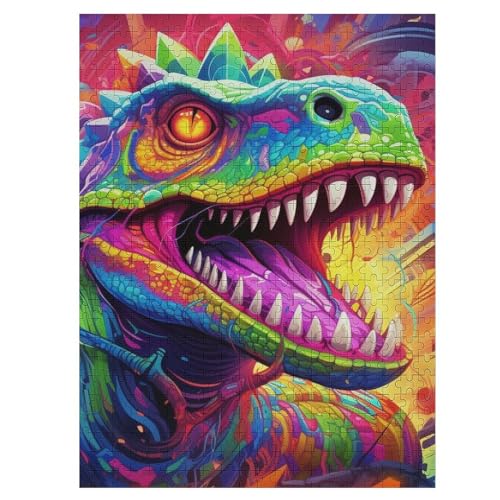 Dinosaurier Holzpuzzle 500 Teile,Puzzles Für Erwachsene, Impossible Puzzle, Kinder Legespiel 55×41cm Dinosaurier Holzpuzzle 500 Teile,Puzzles Für Erwachsene, Impossible Puzzle, Kinder Legespiel 55×41cm von WYYLLLL