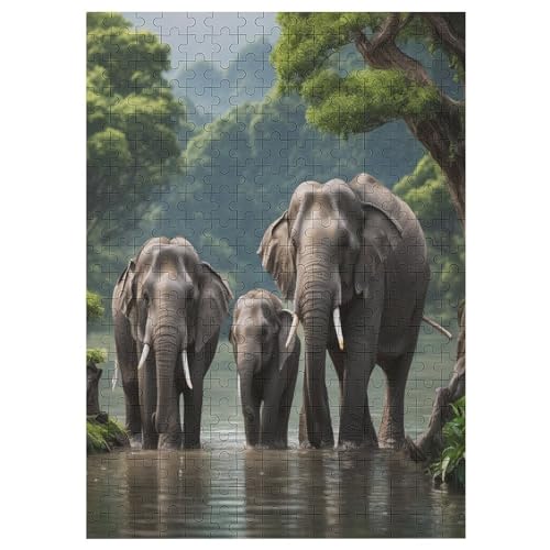 Elefant Holzpuzzle 300 Teile,Puzzles Für Erwachsene, Impossible Puzzle, Kinder Legespiel 42×30cm Elefant Holzpuzzle 300 Teile,Puzzles Für Erwachsene, Impossible Puzzle, Kinder Legespiel 42×30cm von WYYLLLL