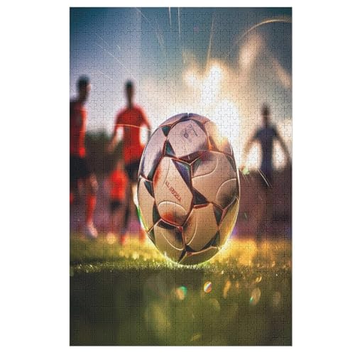 Fußball 1000 Teile Premium-Puzzles Für Erwachsene Kinder- Holzpuzzles Spaß Und Lernspiele - Perfekte Puzzle-Geschenke 78×53cm Fußball 1000 Teile Premium-Puzzles Für Erwachsene Kinder- Holzpuzzles Spaß Und Lernspiele - Perfekte Puzzle-Geschenke 78×53cm von WYYLLLL